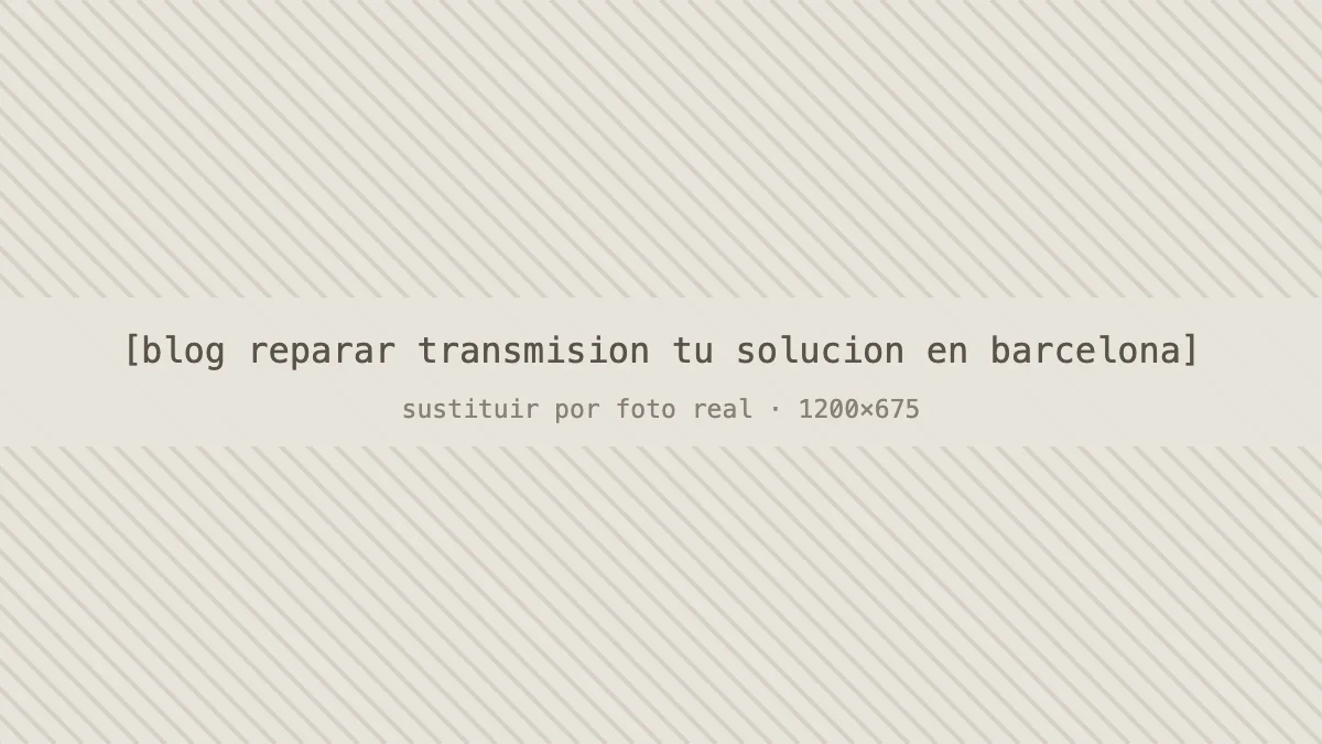 Componentes internos de transmisión medidos y ordenados antes de la reconstrucción