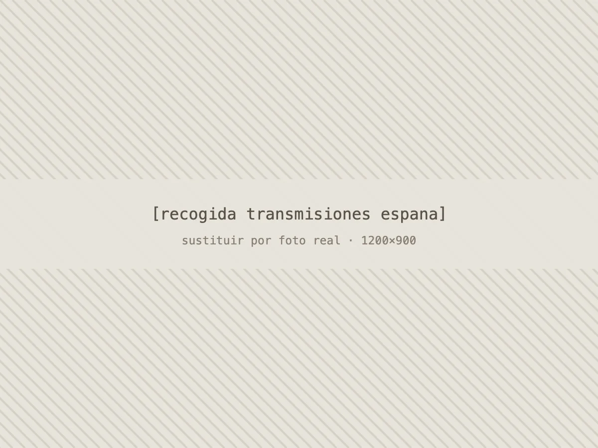 Transmisiones embaladas en palé preparadas para recogida y envío a toda España